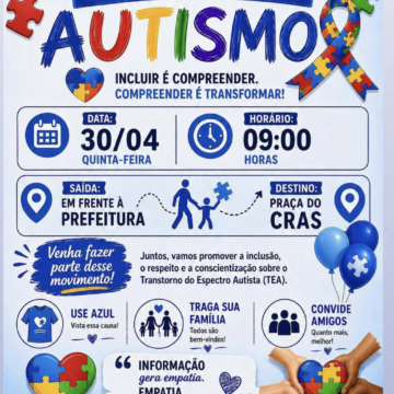 Divino de São Lourenço promove caminhada pela conscientização do autismo nesta quinta-feira (30)