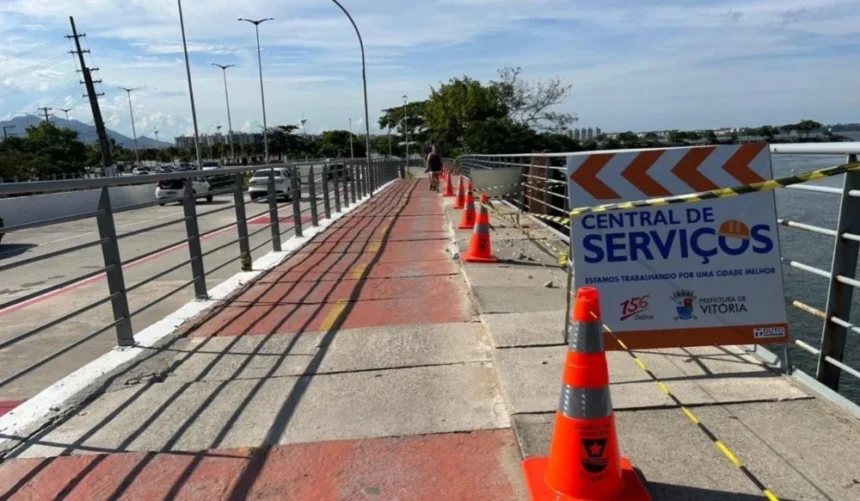⚠️ Interdição de passarela e ciclovia na Ponte de Camburi é adiada para segunda-feira