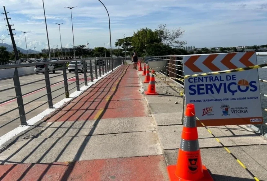 Obras-na-passarela-e-na-ciclovia-da-Ponte-de-Camburi.-Fotos-Thiago-SoaresFolha-Vitoria-3-1000x582 ⚠️ Interdição de passarela e ciclovia na Ponte de Camburi é adiada para segunda-feira
