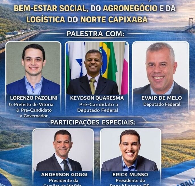 ELEIÇÕES 2026 – Keydson confirma Pazolini em palestra na sexta-feira (10/04), às 19h, em São MateusRedação Multimídia por Redação Multimídia 2 de abril de 2026