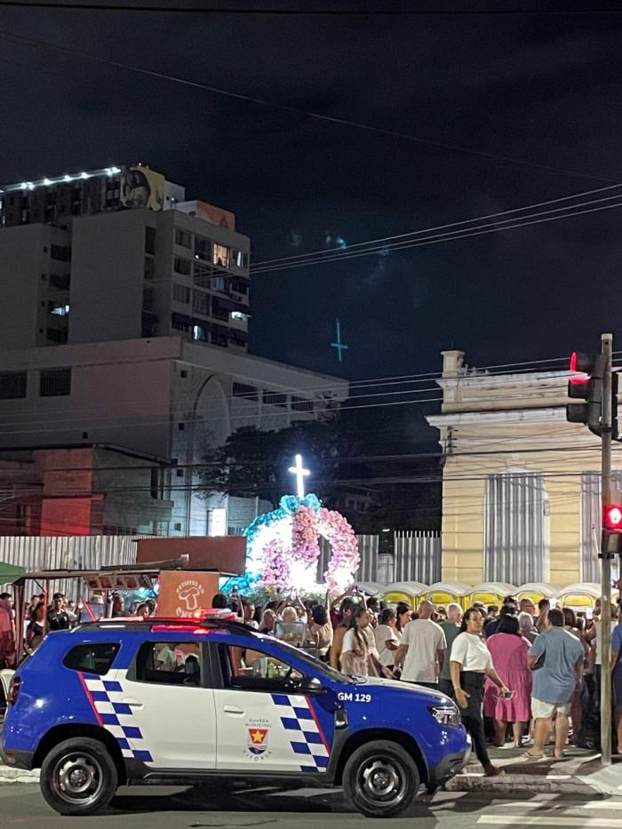 Guarda de Vitória acompanhou mais de 40 procissões em abril Romaria dos Homens: Vitória instala banheiros, pontos de hidratação e contentores para os fiéis