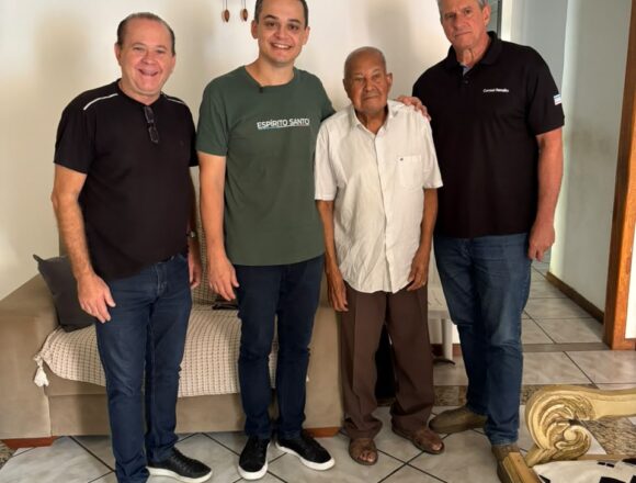 Pazolini visita o pastor Arnaldo Candeias e destaca legado de serviço e liderança cristã no Espírito Santo