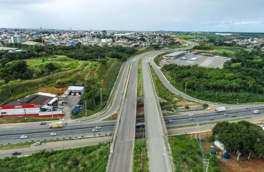 thumb-videos-g1-14- Início do novo trecho da BR-447, que vai ligar a BR-101 até a Rodovia Leste-Oeste — Foto: Fernando Madeira/Rede Gazeta